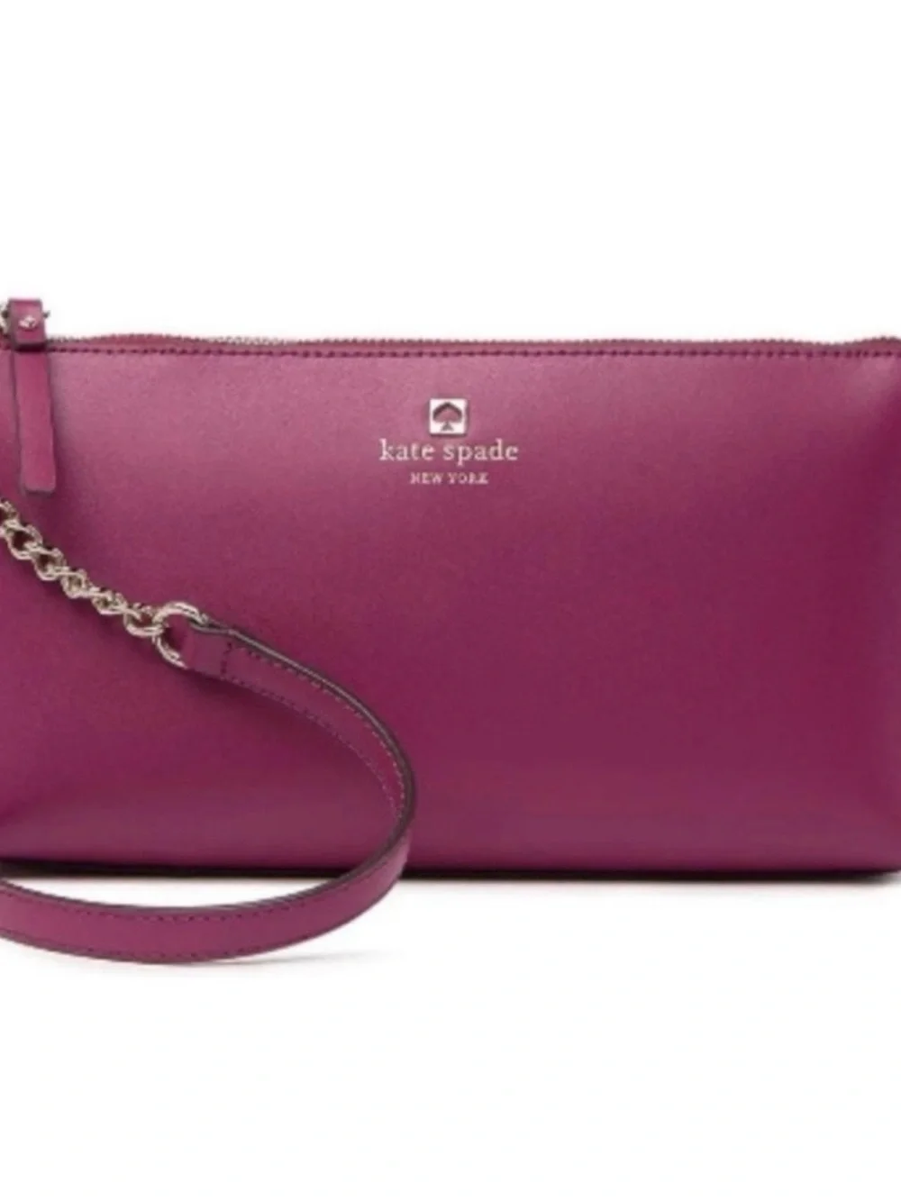 kate spade Magenta Leather Chain-Accent Crossbody